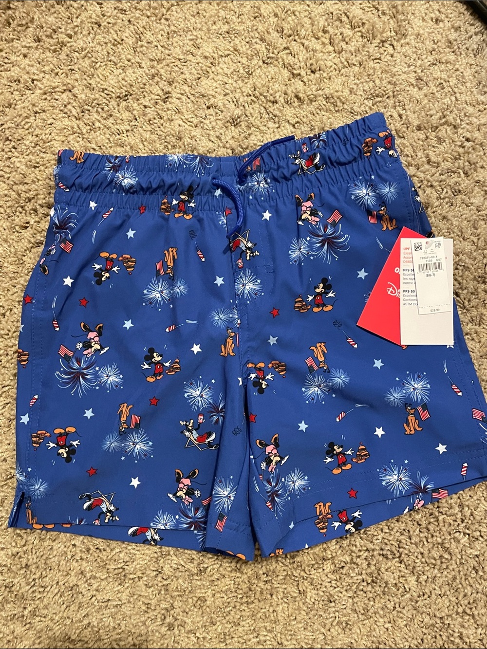 Disney Blue Mickey & Friends Fireworks Athletic Shorts